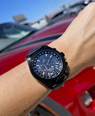 Katherine Women's Chronograph Black Ion Plated Stainless Steel Bracelet Watch 40mm