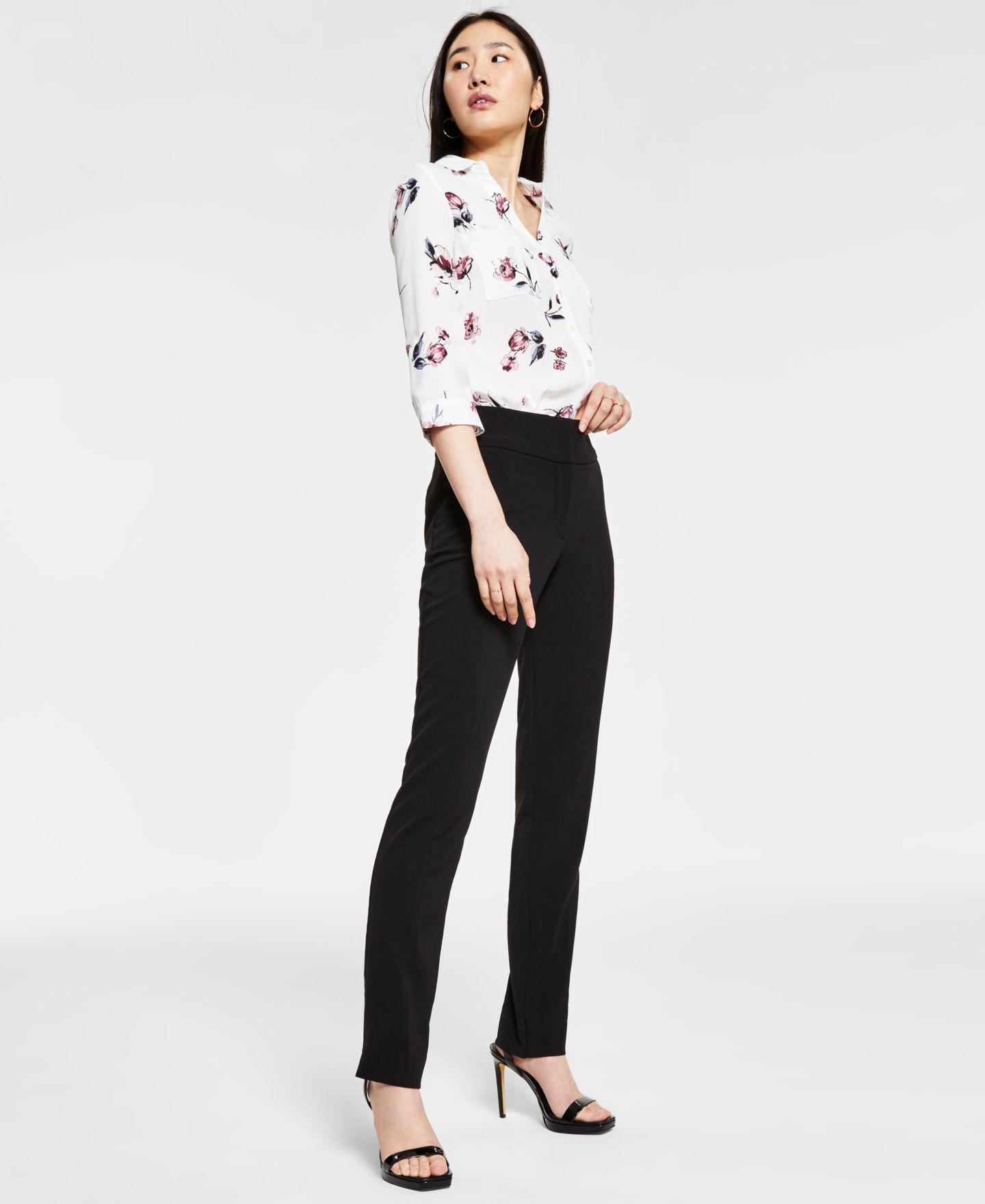 Женские брюки BCX Juniors' Straight-Leg Trouser, цвет: Чёрный — фото 3