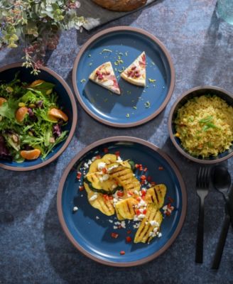 Elite Lagos Double Bowl-16 Piece Dinnerware Set,  Service for 4