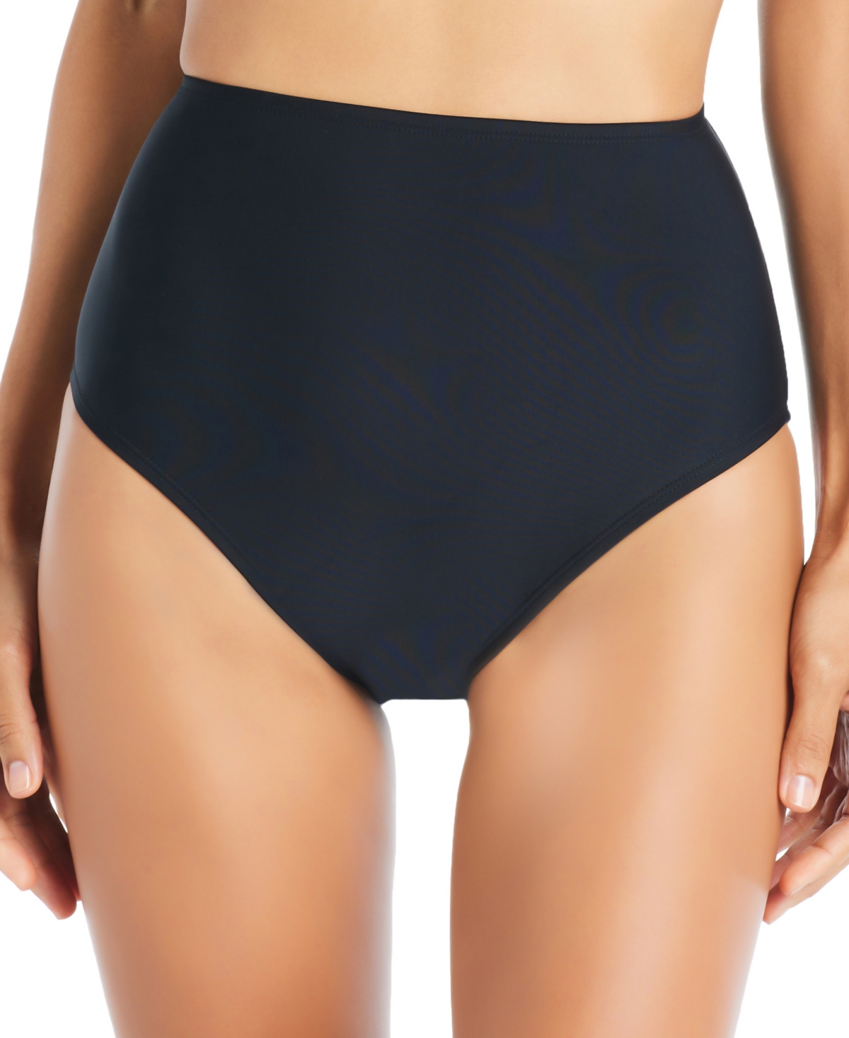 Beyond Control Women's Solid High-waisted Bikini Bottoms In Black