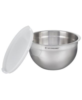 Set of 3 Stainless Steel Mixing Bowls with Lids