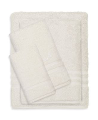 Linum Home Textiles Turkish Cotton Personalized Denzi Cream Towel Collection Bedding In Tan/beige