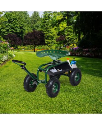 Garden Cart Rolling Work Seat