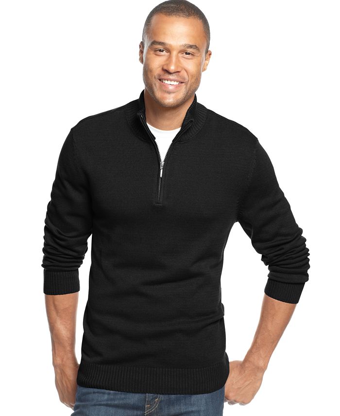 John Ashford Solid Quarter Zip Sweater Macy s