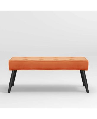 Velvet Tufted Bedroom Bench for Living Room & Entryway