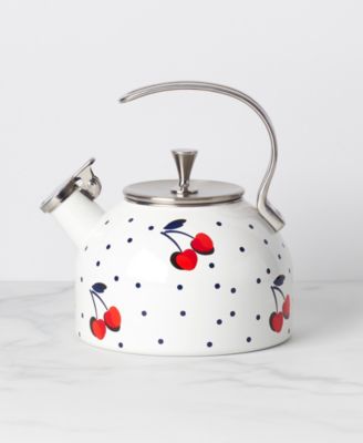 Vintage Cherry Dot Tea Kettle