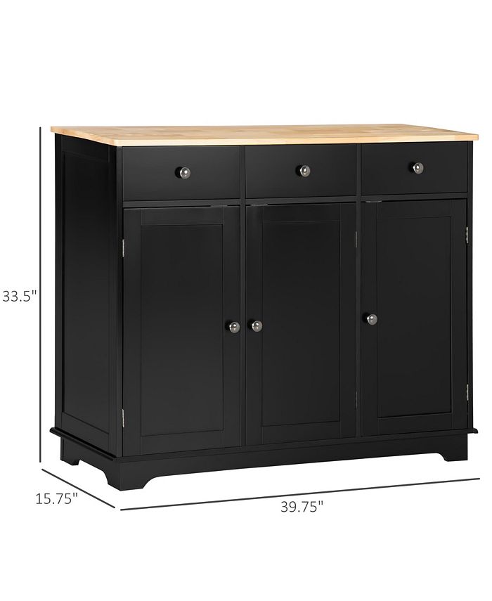 HOMCOM Modern Kitchen Cabinet, Storage Sideboard, Buffet