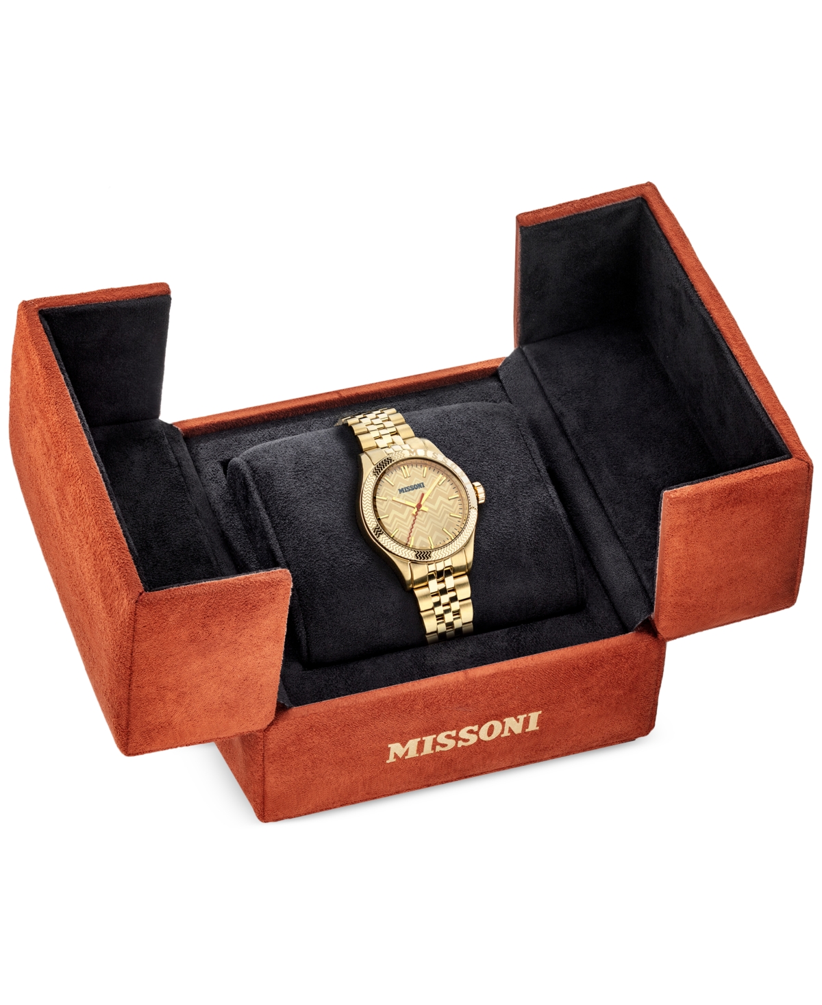 Shop Missoni Women's Swiss Classic Gold Ion Plated Bracelet Watch 34mm In Ip Yellow Gold