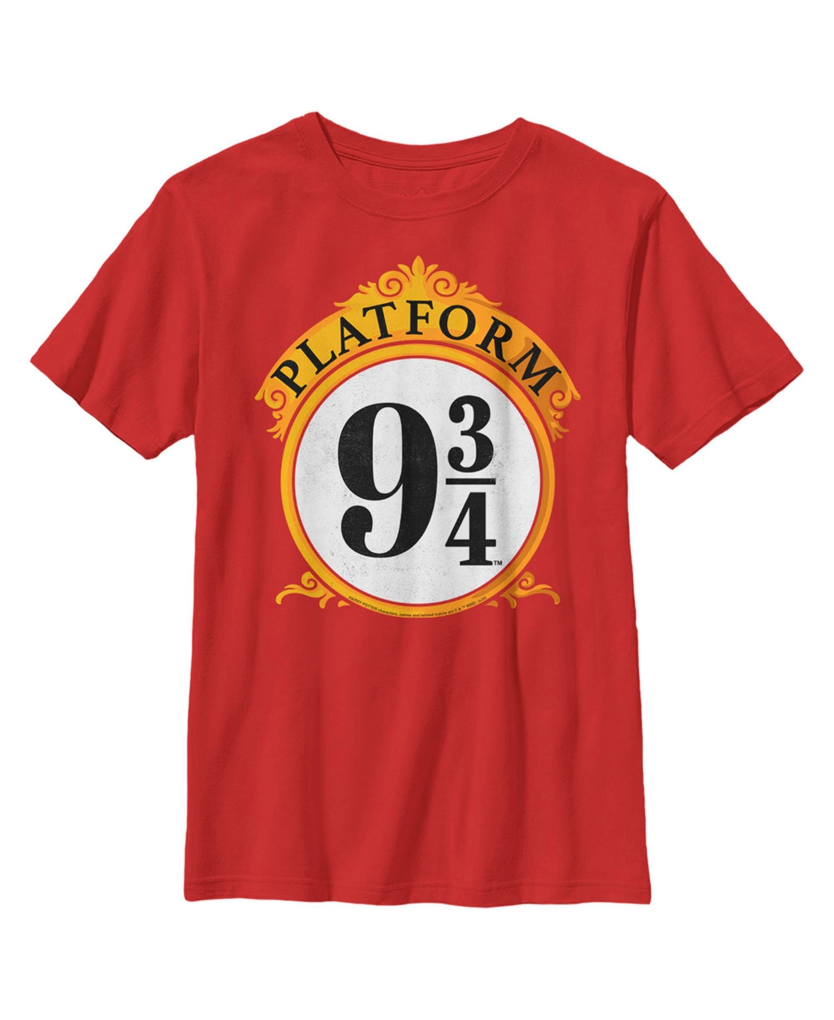Warner Bros Kids' Boy's Harry Potter Platform 9 3/4 Child T-shirt In Red