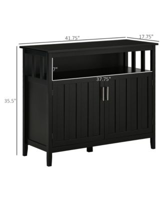 Kitchen Sideboard, Buffet Cabinet with 2 Doors, and Adjustable Shelves for Dining Room, Black