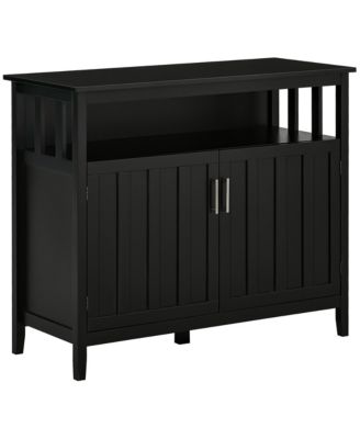 Kitchen Sideboard, Buffet Cabinet with 2 Doors, and Adjustable Shelves for Dining Room, Black