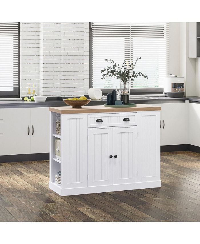 Freestanding Kitchen Island Storage Serving Organizer White Macy's