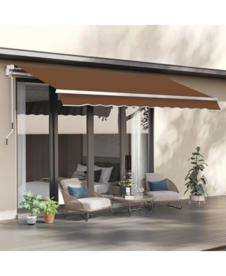 10'x8' Retractable Patio Awning/Sun Shade for Outdoor Patio