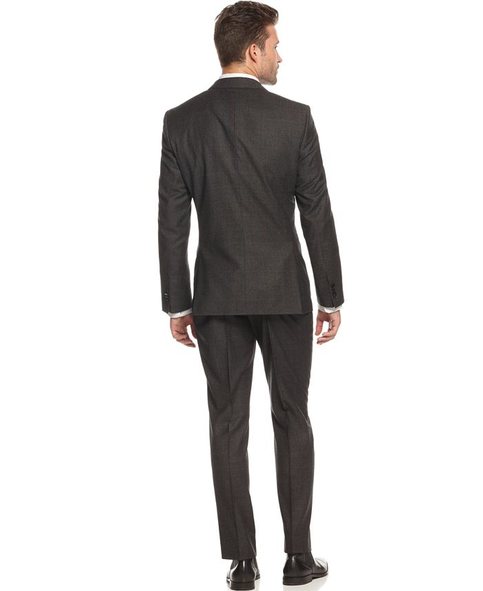 Boss grey suit clearance