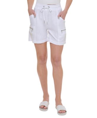 DKNY Jeans - Women's Pull-On Drawstring-Waist Cargo Shorts