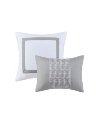 Powell Embroidered 8 Piece Comforter Set, Queen