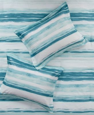 Marina Printed Seersucker 8-Pc. Comforter and Coverlet Set, King/California King