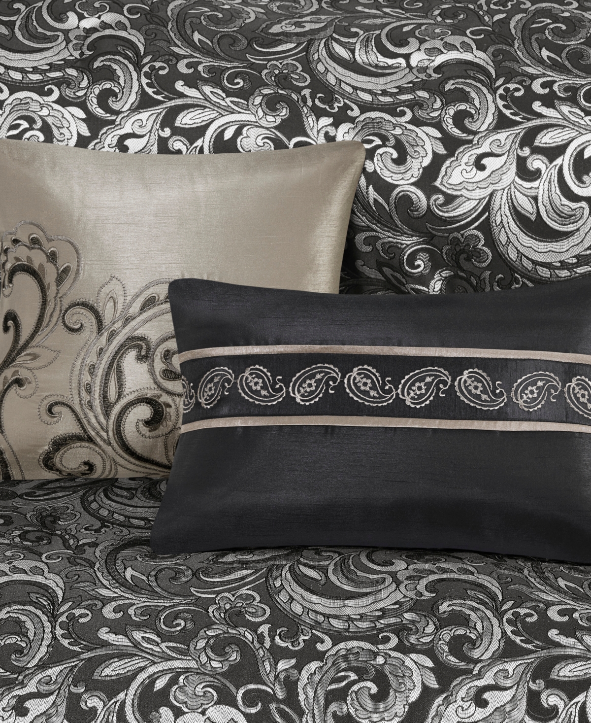 Madison Park Essentials Brystol 24-pc. Room-in-a-bag, King In Black