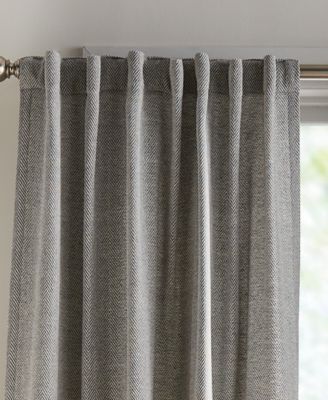 Tommy Hilfiger Herringbone Back Tab Dusty 2-Piece Curtain Panel Collection