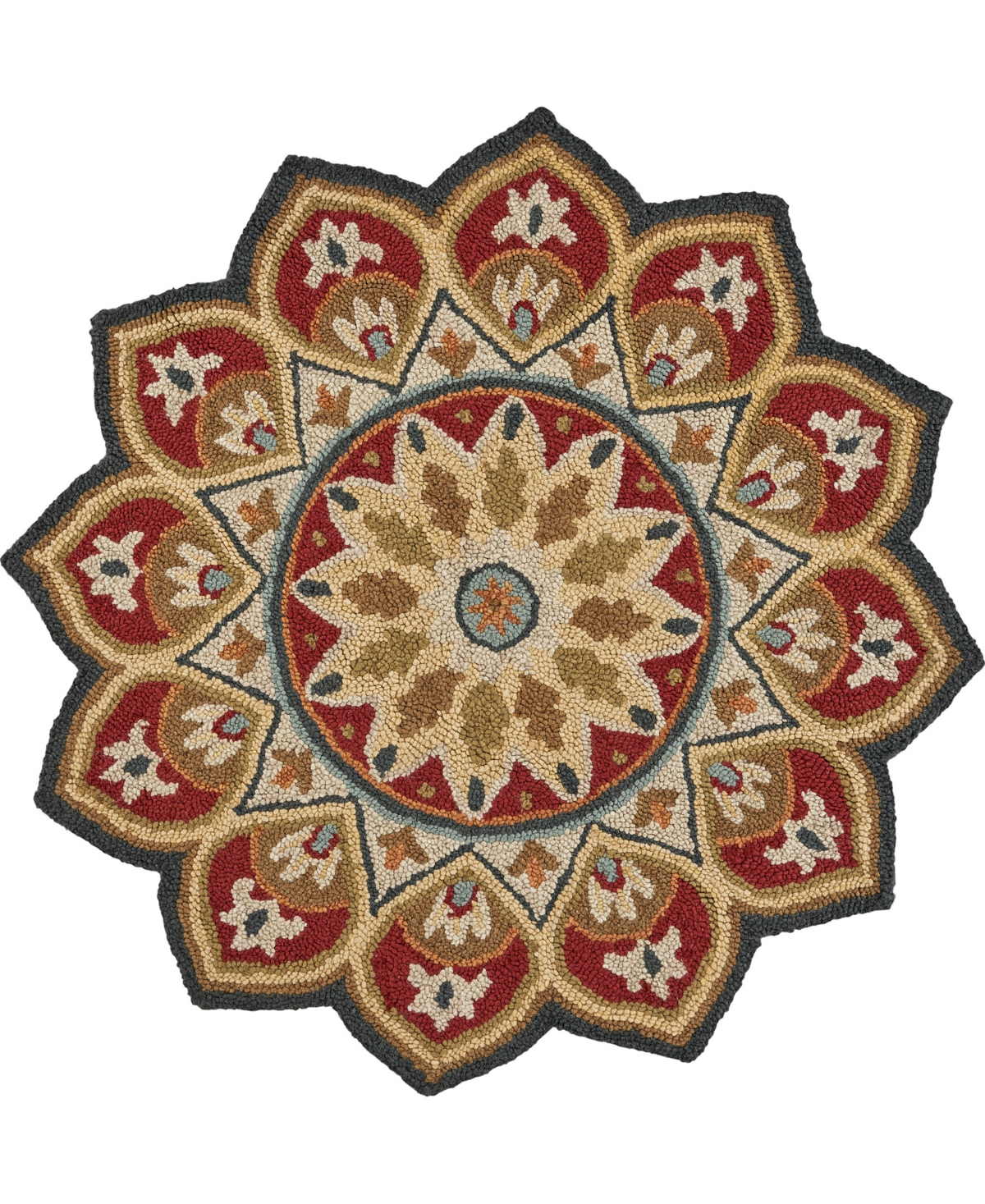 Lr Home Sweet Sinuo54103 4' X 4' Round Area Rug In Red