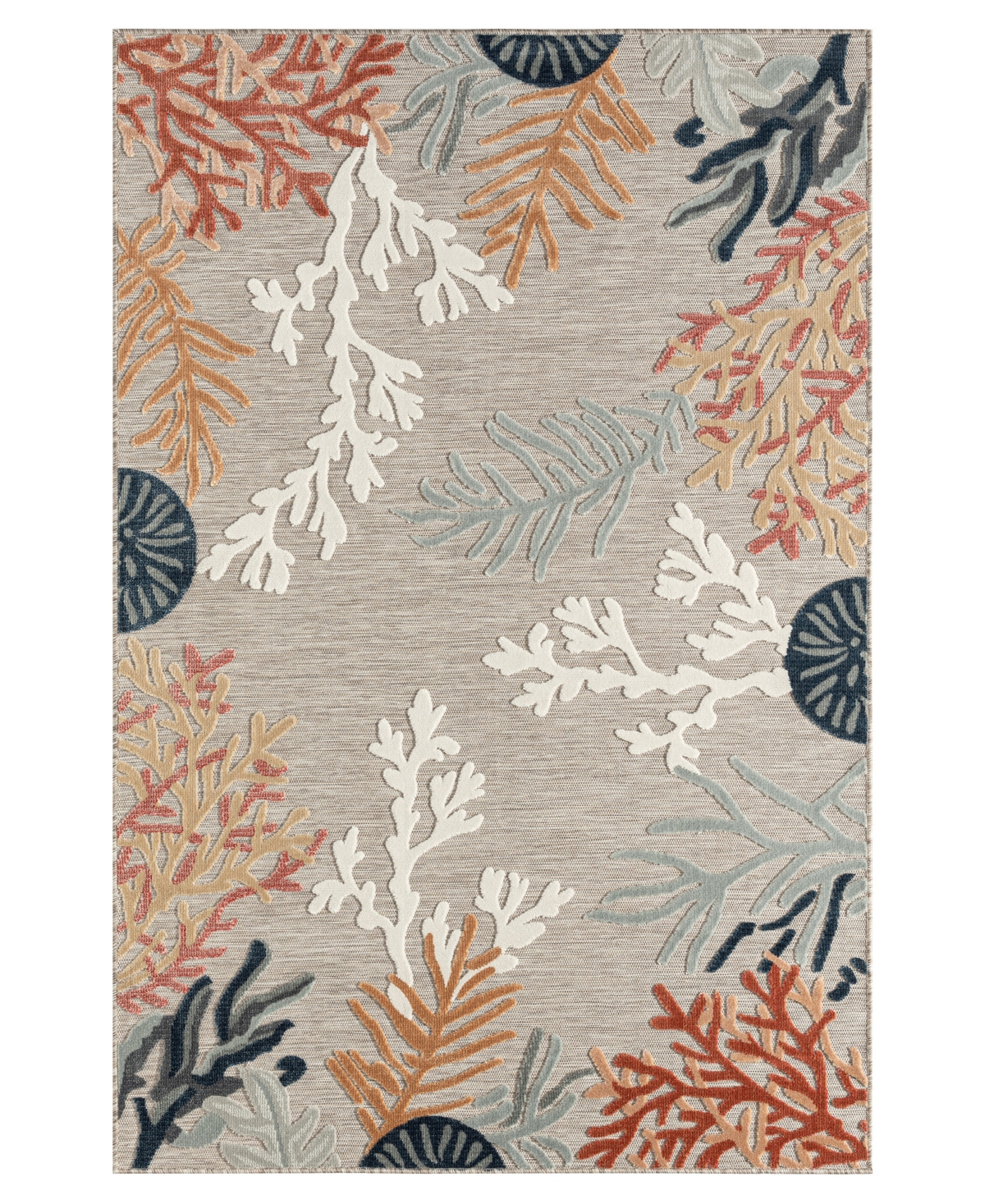 Lr Home Vance Vernd8210b 5' X 7' Outdoor Area Rug In Gray,beige