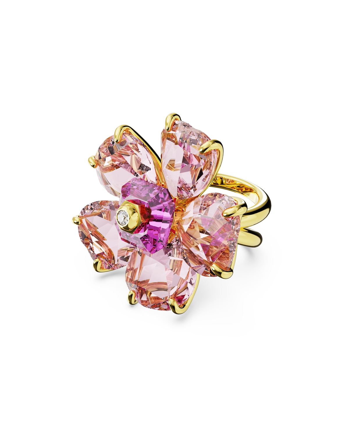 Shop Swarovski Crystal Flower Pink Florere Cocktail Ring