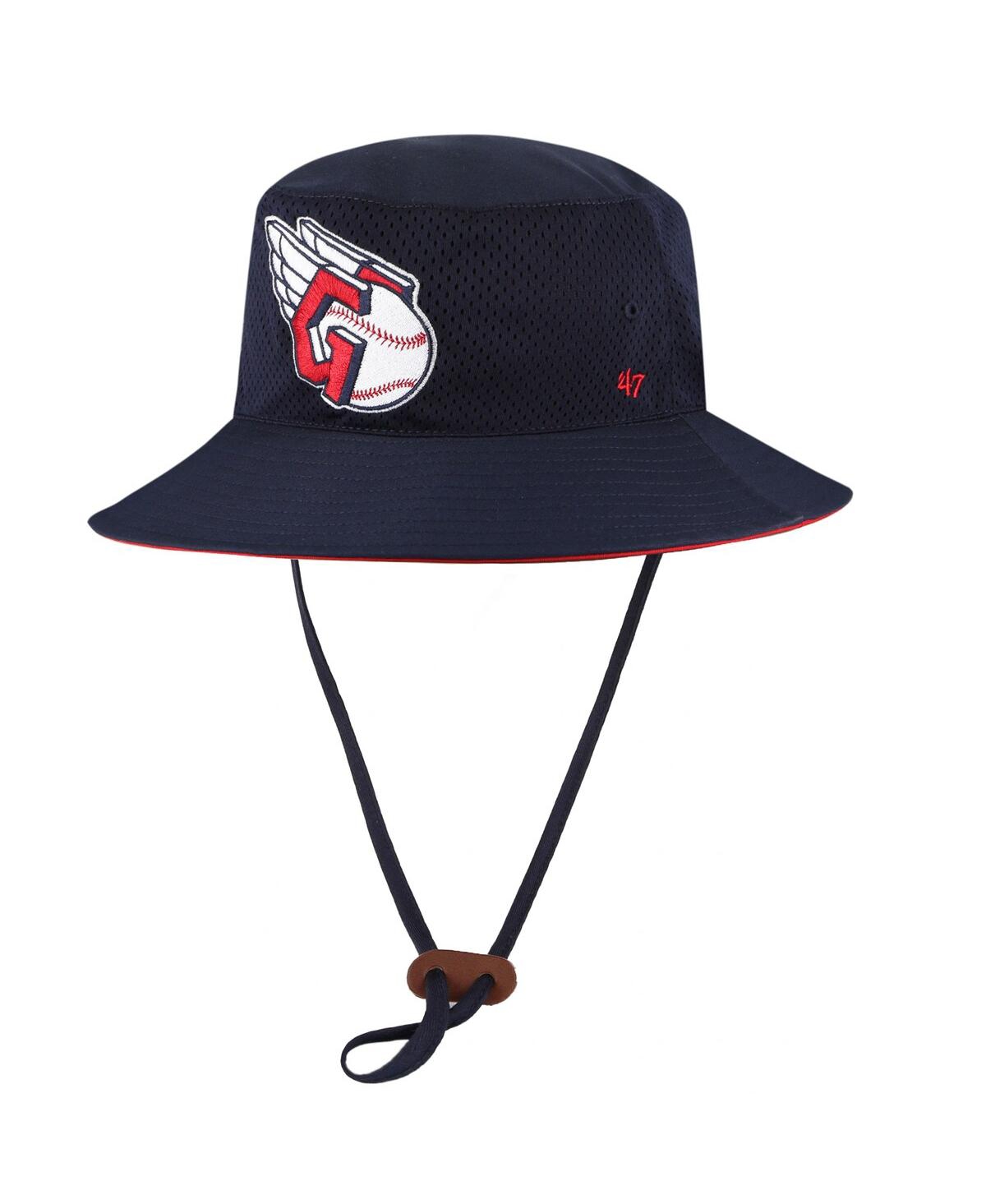 47 Brand Men's ' Navy Cleveland Guardians Panama Pail Bucket Hat