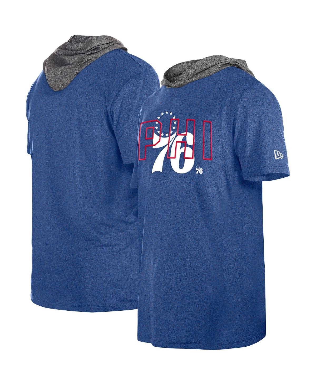 Shop New Era Men's  Royal Philadelphia 76ers Active Hoodie T-shirt