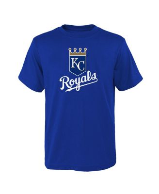 Lids Kansas City Royals Youth V-Neck T-Shirt - White/Royal