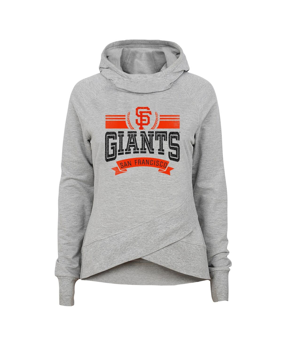 Outerstuff Kids' Big Boys And Girls Heather Gray San Francisco Giants Spectacular Funnel Hoodie