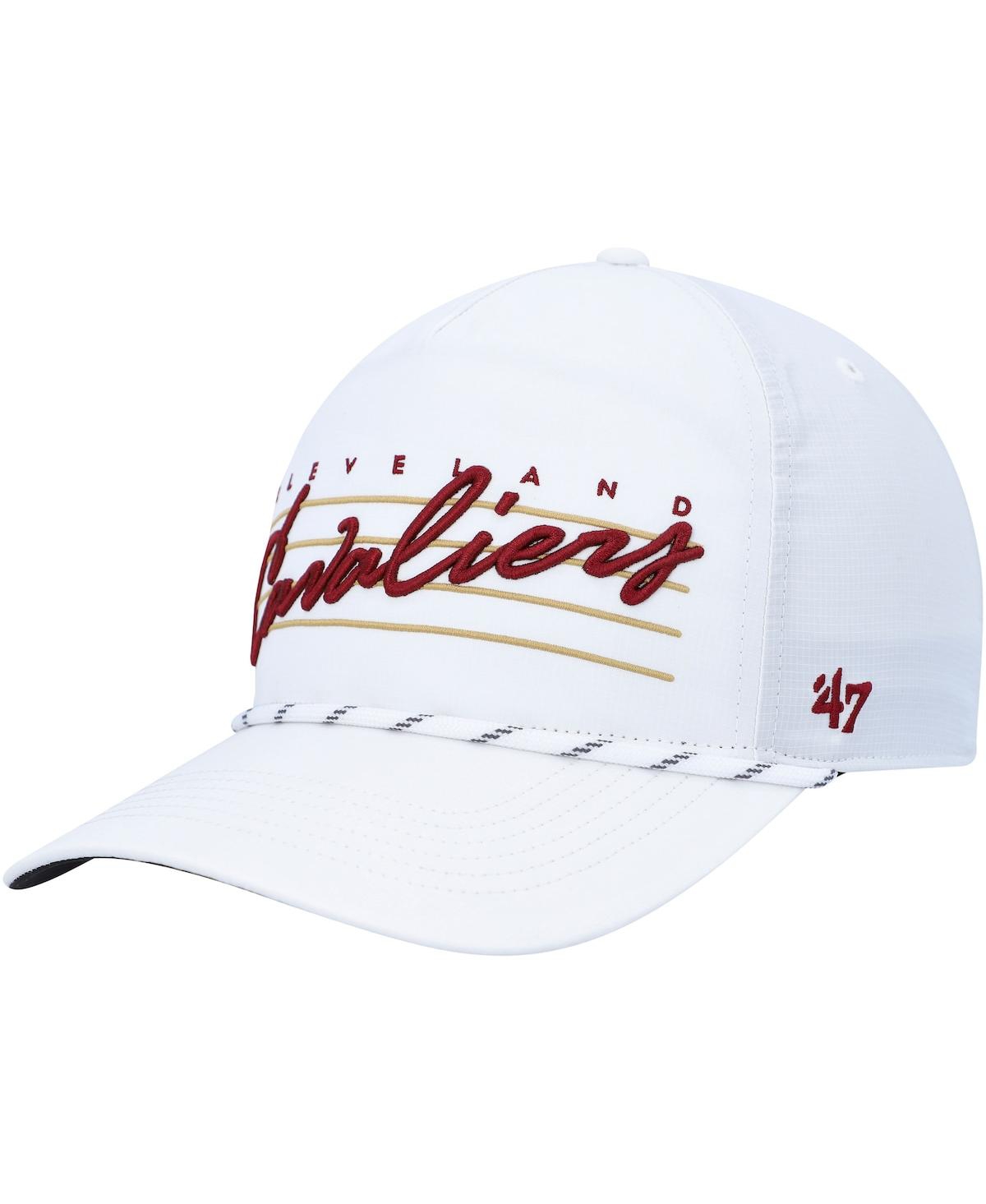47 Brand Men's ' White Cleveland Cavaliers Downburst Hitch Snapback Hat