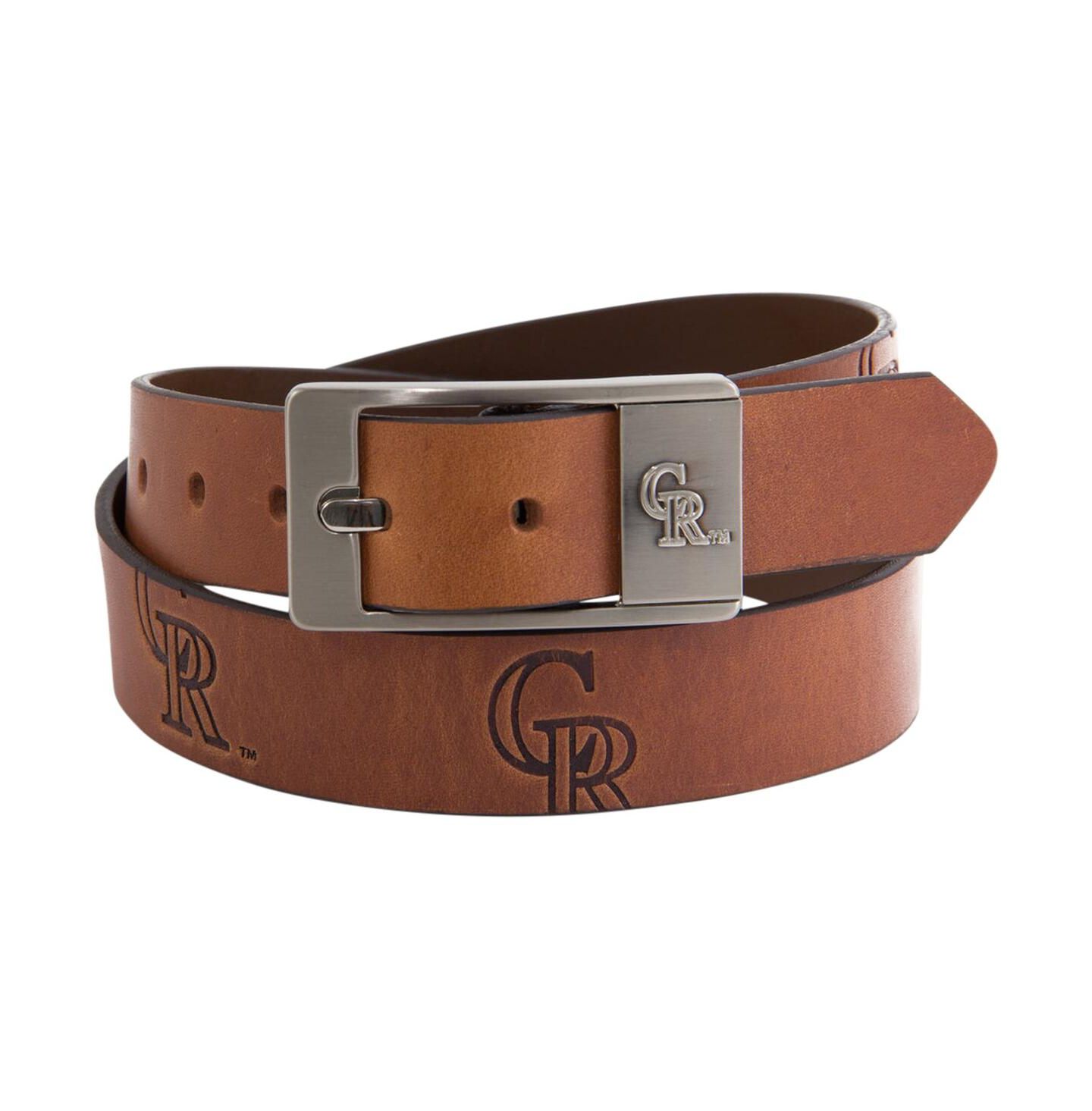 Мужской ремень Eagles Wings Colorado Rockies Brandish Leather Belt — фото 1