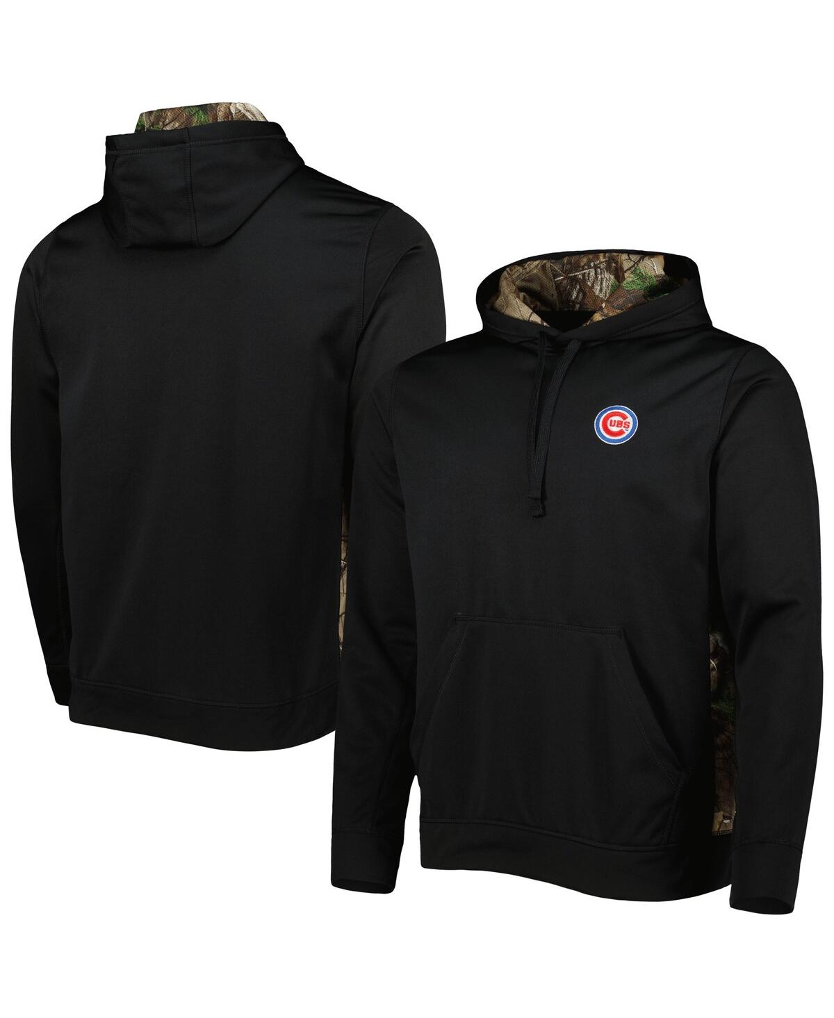 DUNBROOKE MEN'S DUNBROOKE BLACK, CAMO CHICAGO CUBS RANGER PULLOVER HOODIE 