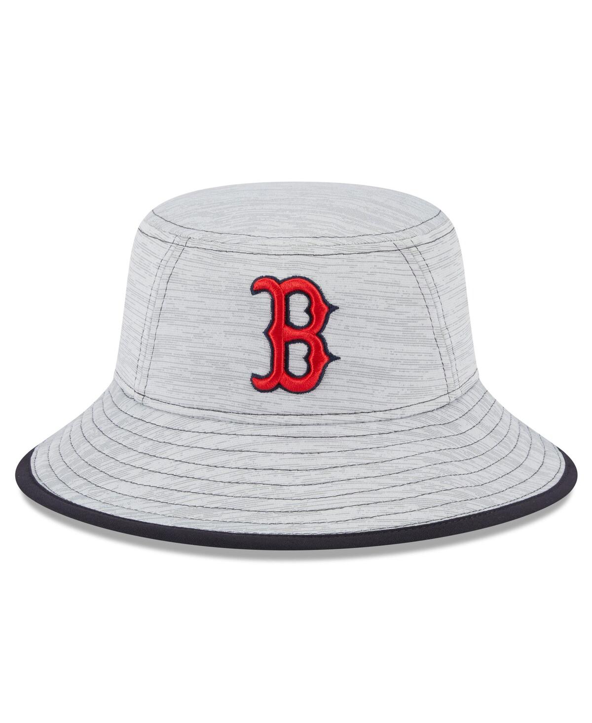 Shop New Era Men's  Gray Boston Red Sox Game Bucket Hat
