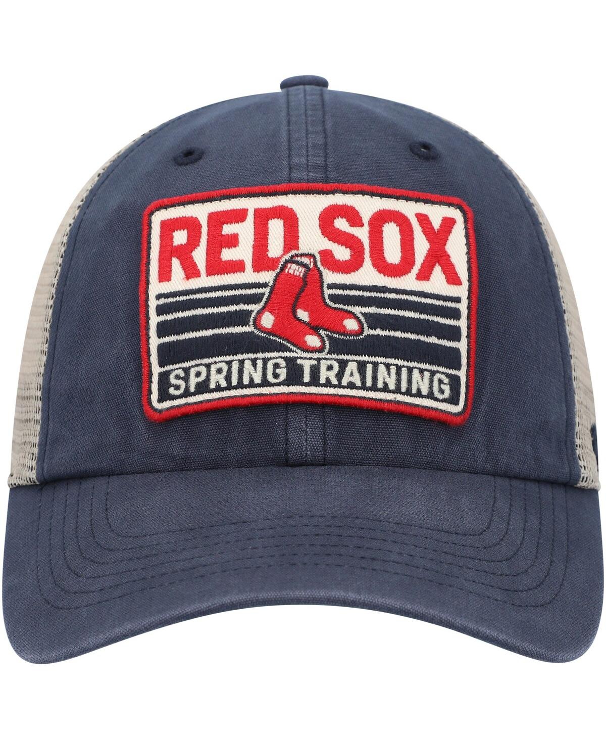 Men's '47 Brand Tan Boston Red Sox Four Stroke Clean Up Trucker Snapback Hat - Tan