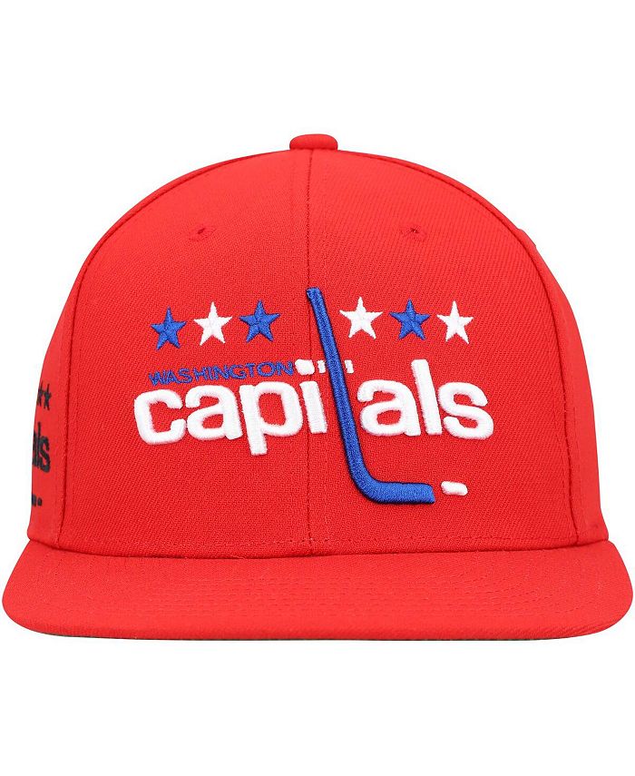 Casquette Washington Capitals Mitchell & Ness Vintage Snapback Crème/bleu Pour Homme