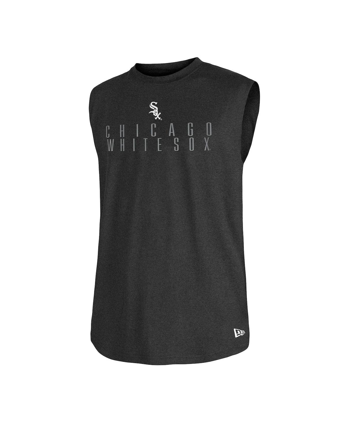 NEW ERA MEN'S NEW ERA BLACK CHICAGO WHITE SOX TEAM MUSCLE TANK TOP 