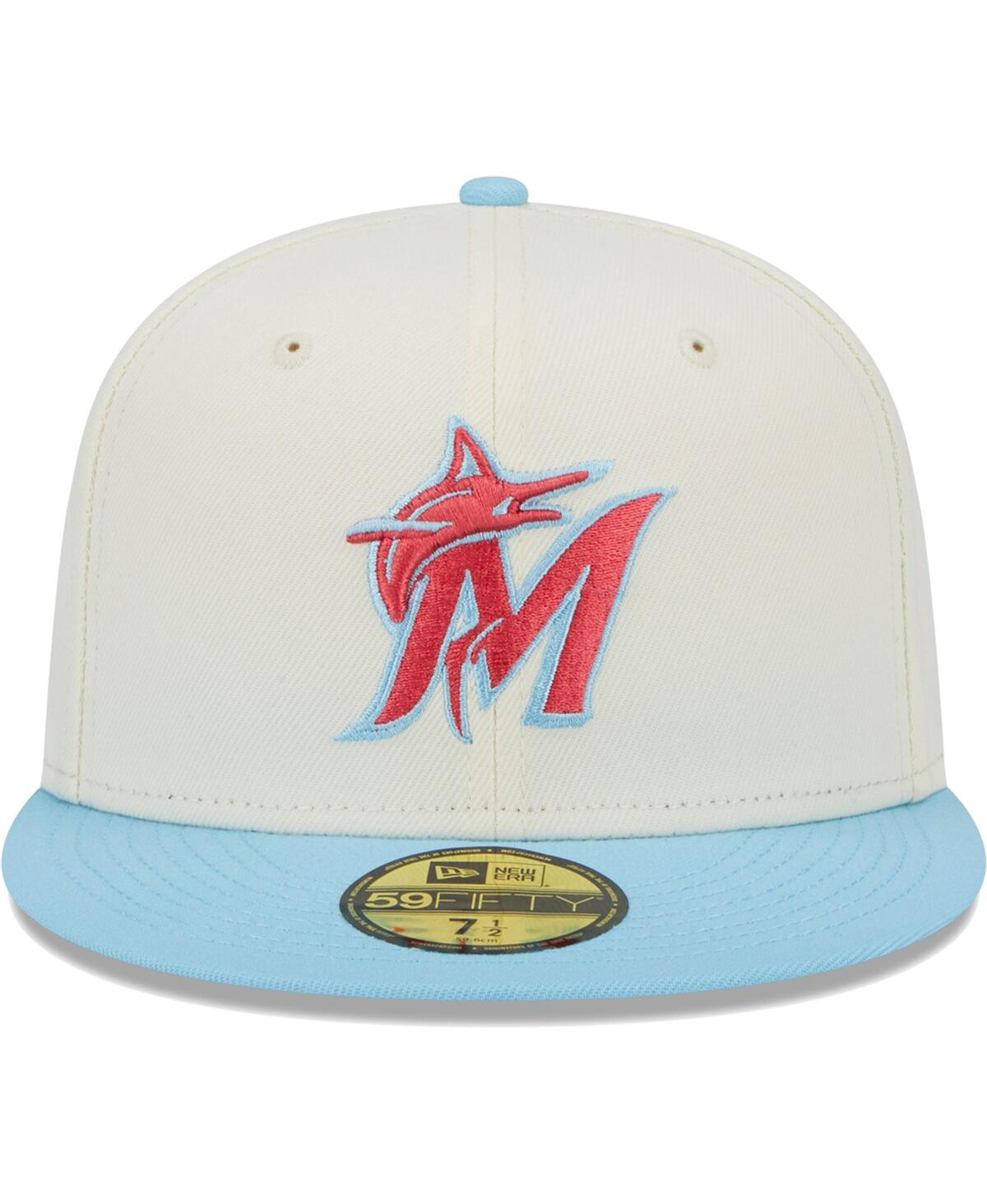 New Era Cream/Light Blue Boston Red Sox Spring Color Two-Tone 59FIFTY Fitted Hat White