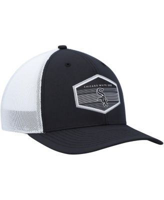 Men's Black, White Chicago White Sox Burgess Trucker Snapback Hat