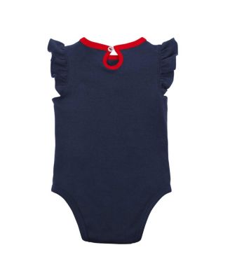 Newborn and Infant Boys and Girls Navy, Heather Gray Atlanta Braves Little Fan Two-Pack Bodysuit Set