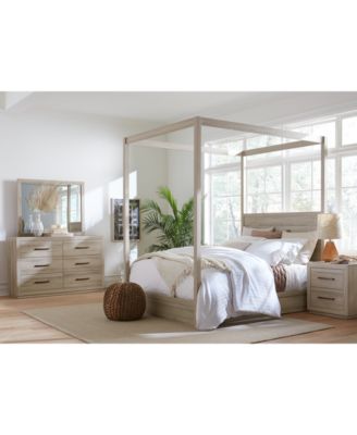 Furniture Makson Laminate Bedroom Collection In Light Grey
