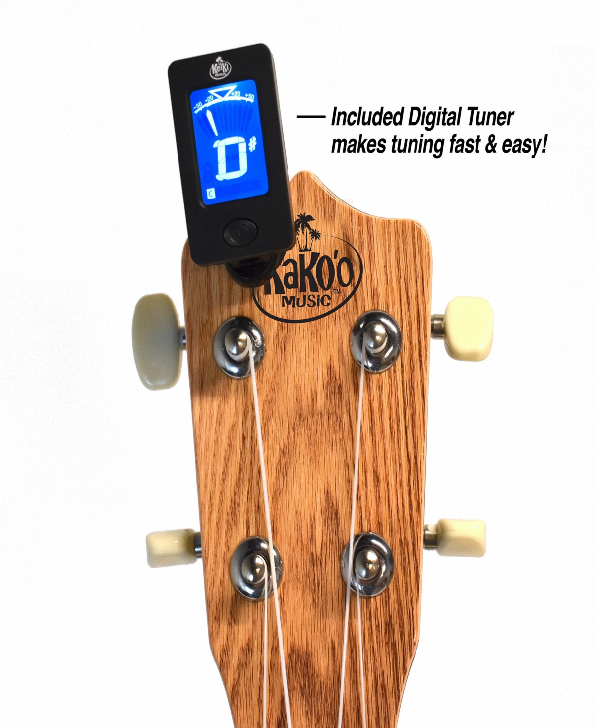Kako'o Music Sunburst Wooden Ukulele Set In Multi