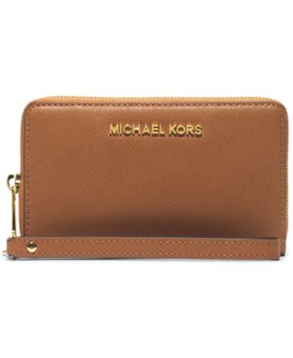 ★MMK★Jet Set LG Flat MF Phone Case★Brown/Acorn Michael Kors Jet Set Travel Large Flat Multifunction Phone