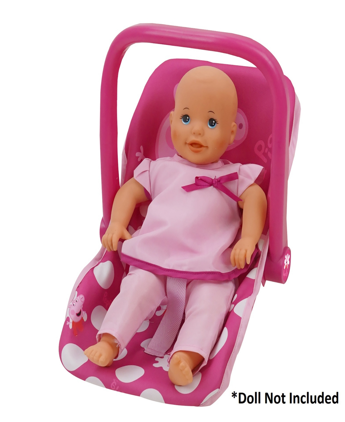 Shop Peppa Pig Baby Doll Pink White Dots Car Seat In Multi
