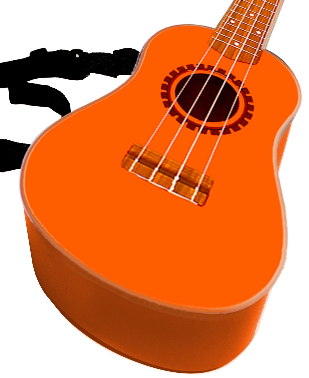 Shop Kako'o Music Sunrise Orange Wooden Ukulele Set In Multi