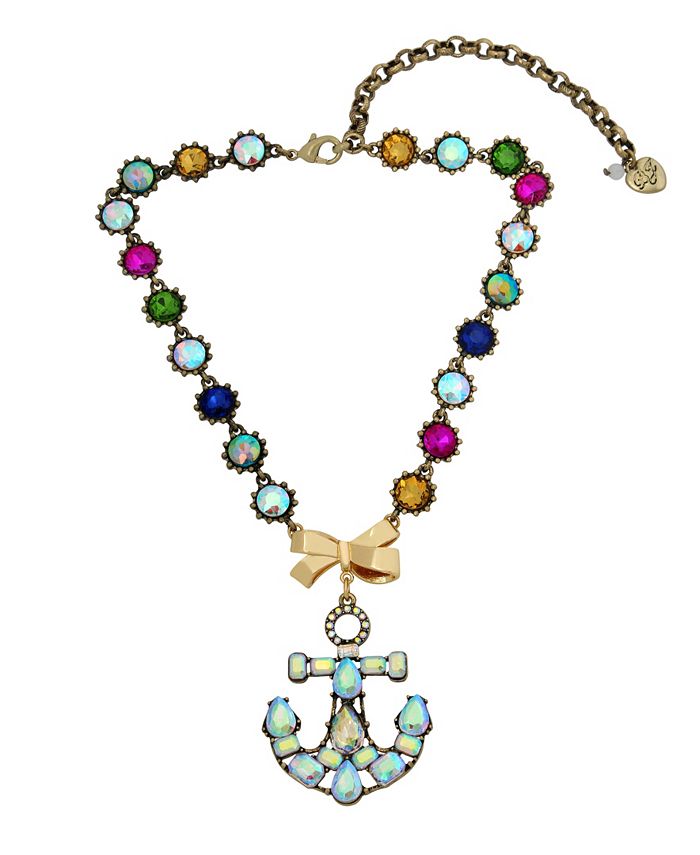 Betsey johnson clearance anchor necklace