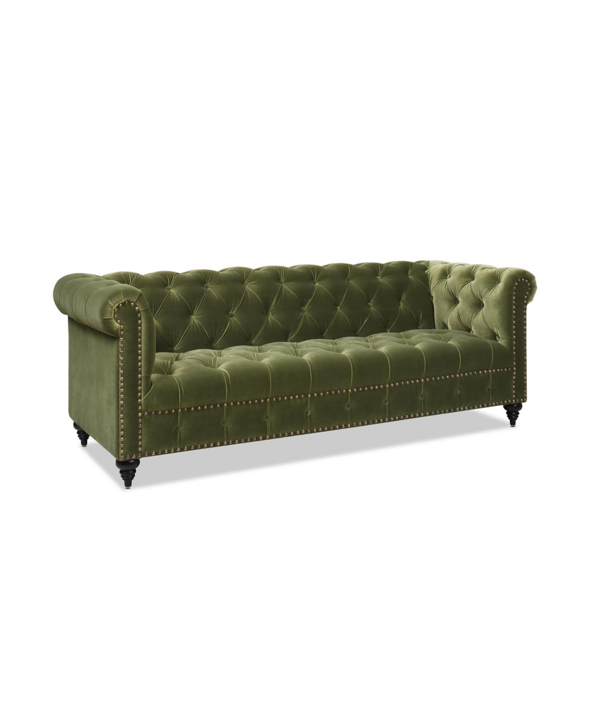 Jennifer Taylor Home Alto 88" Tufted Chesterfield Sofa In Olive Green