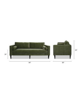 Nicholi 84" Mid-Century Modern Sofa