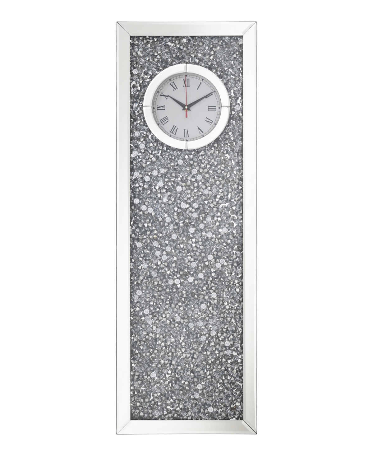 Coaster Home Furnishings Minette Crystal Inlay Medium Density Fiberboard Rectangle Clock- Mirror