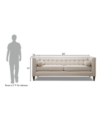 Jack 84" Modern Tuxedo Tufted Sofa